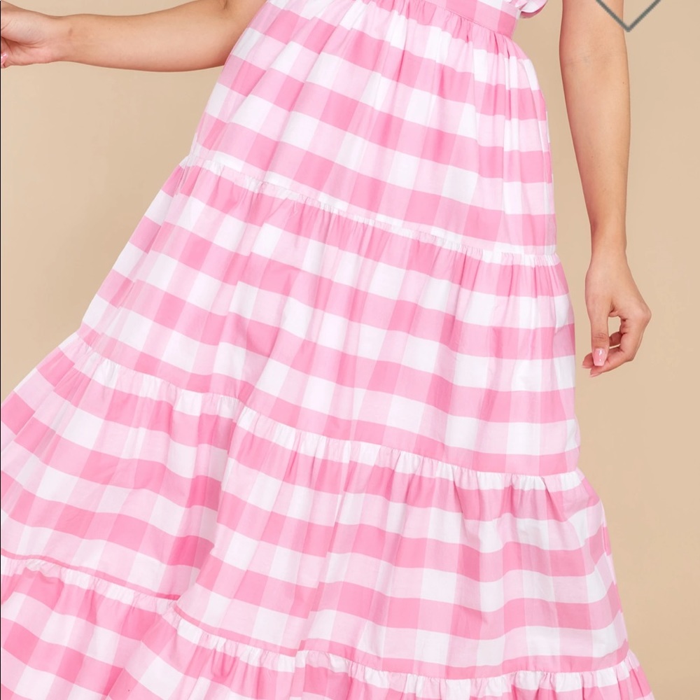 Gingham maxi skirt